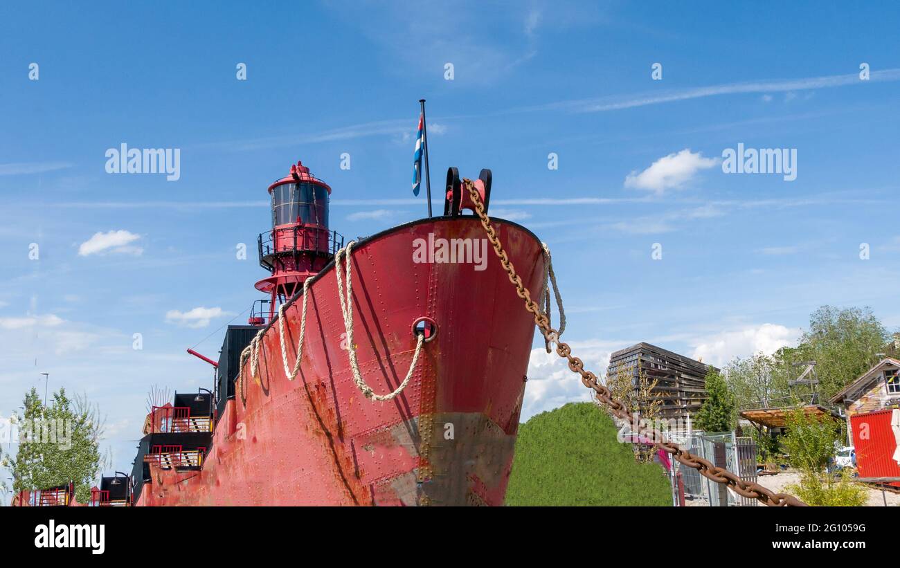 Old ship converted into a restaurant Stock Photo