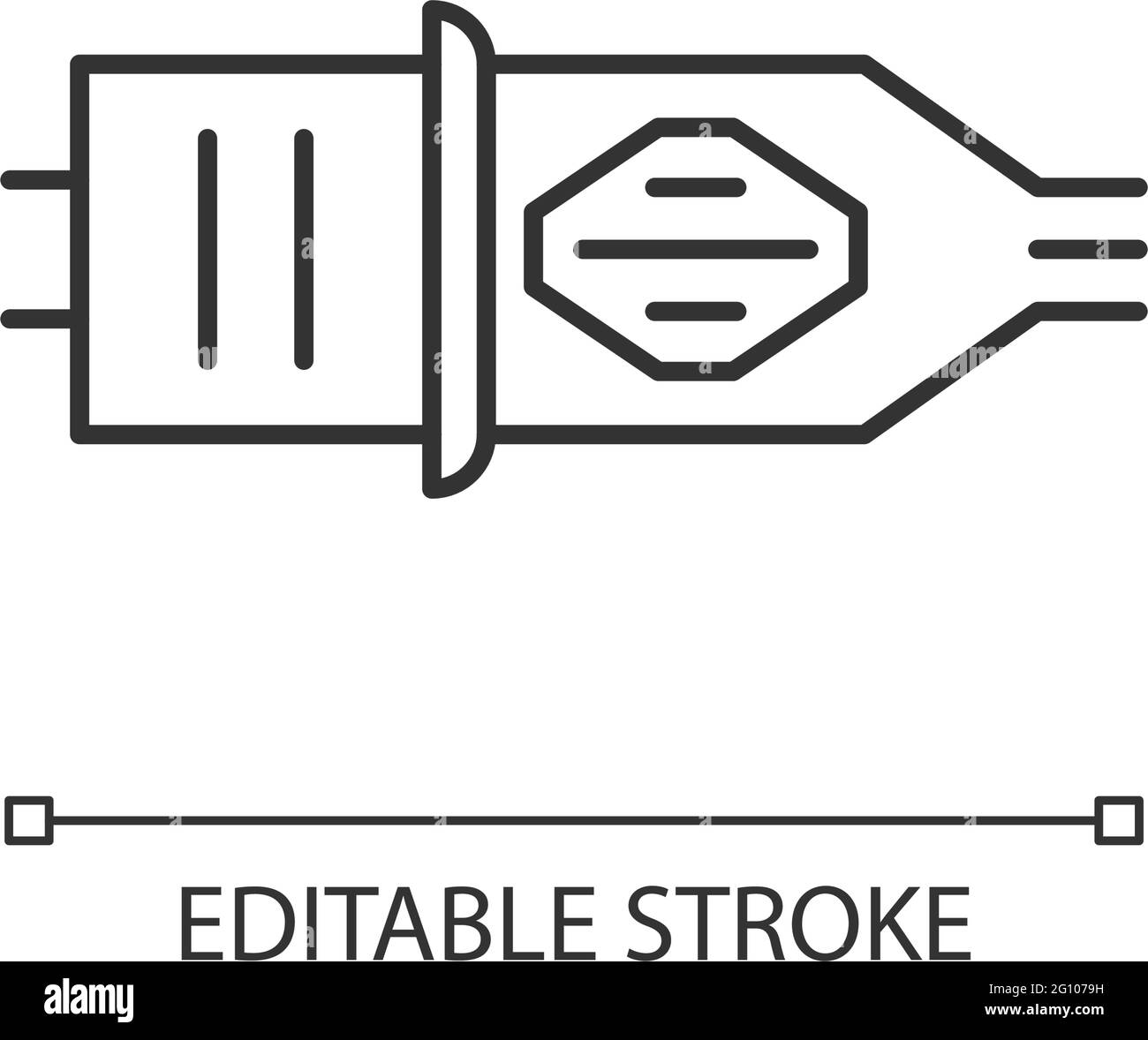 Tattoo cartridge linear icon Stock Vector