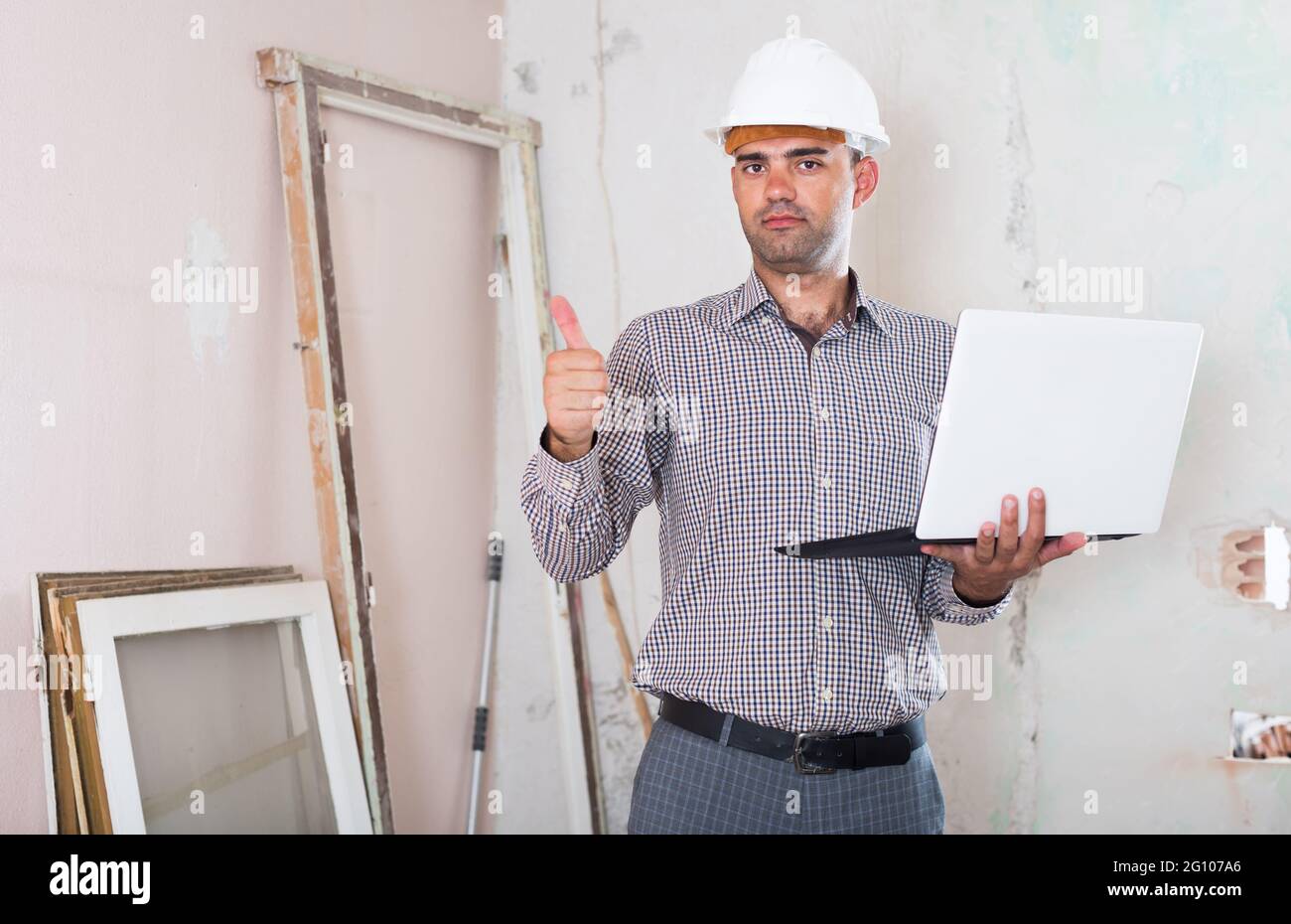 man architect managing process Stock Photo