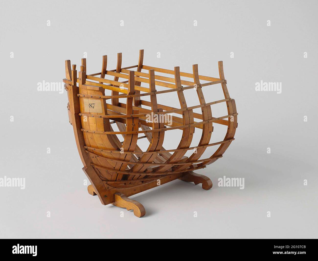 Model of a Ship's Bow in frames. Technical model of a fore ship