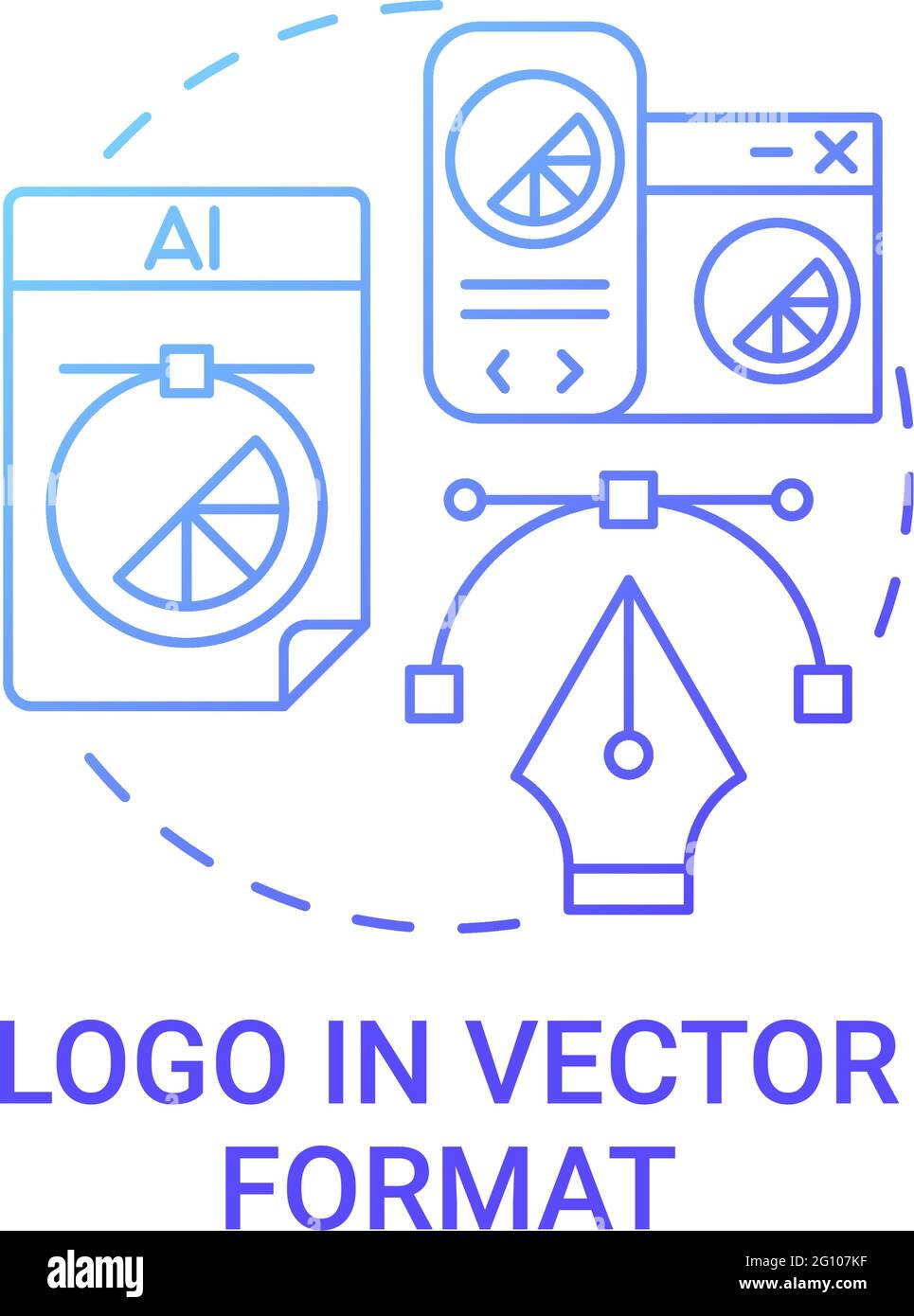 Logo in vector format concept icon Stock Vector