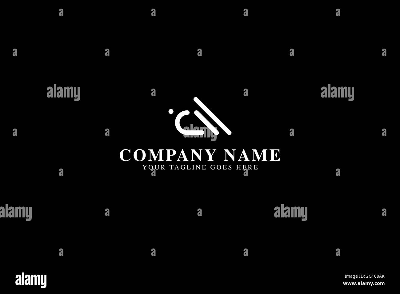minimalist rabbit monoline logo design Stock Vector