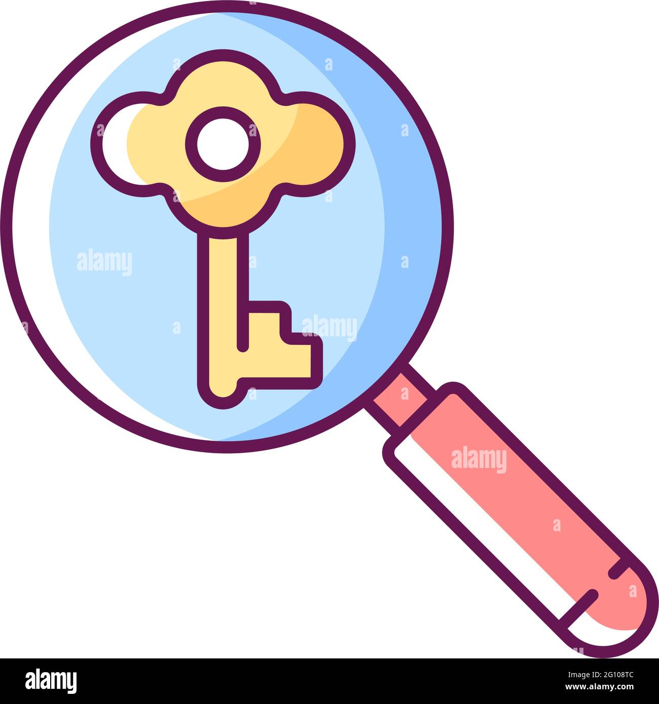 Looking for key RGB color icon Stock Vector