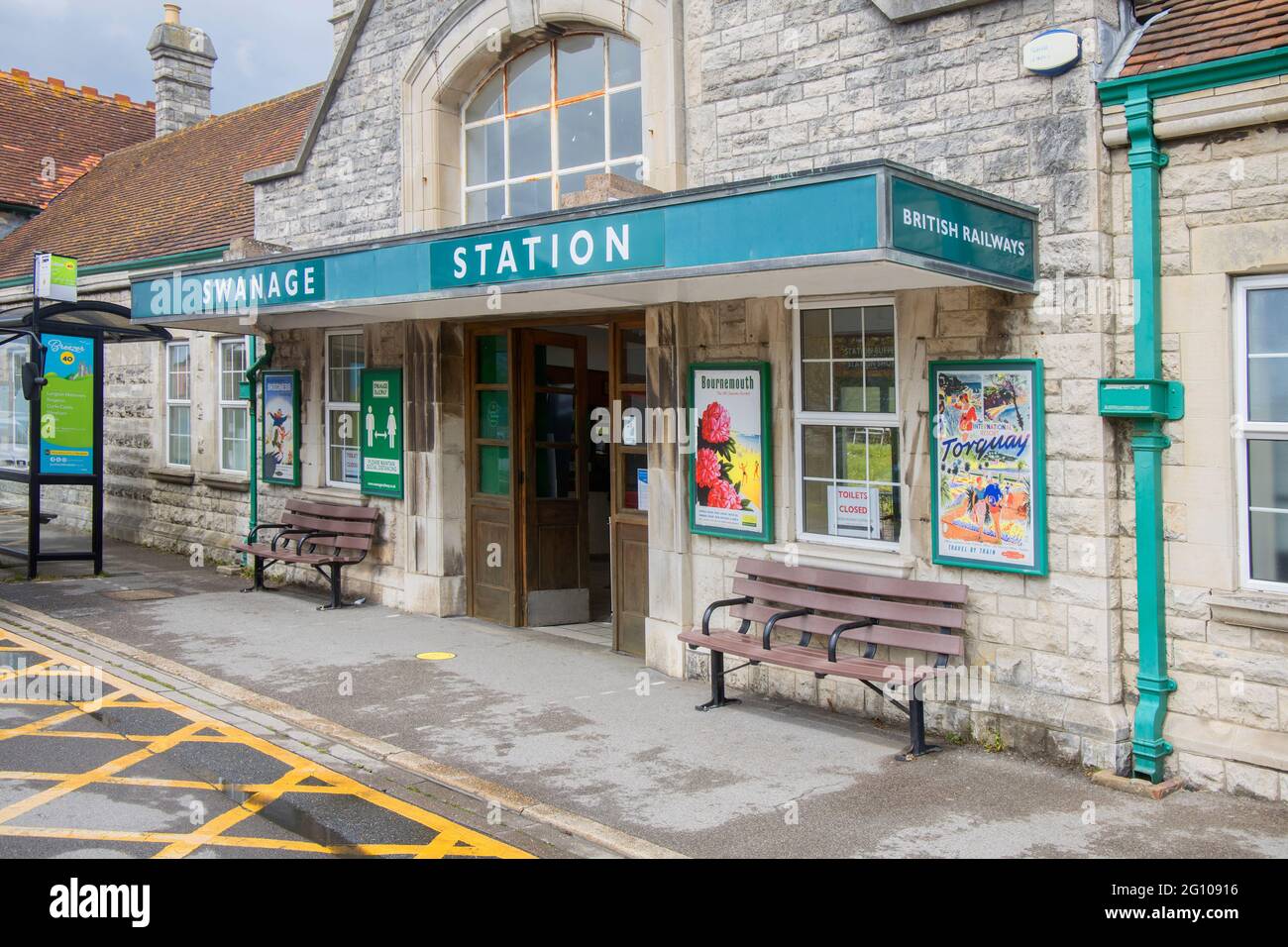 swanage railway station and heritage railway at swanage on the dorset