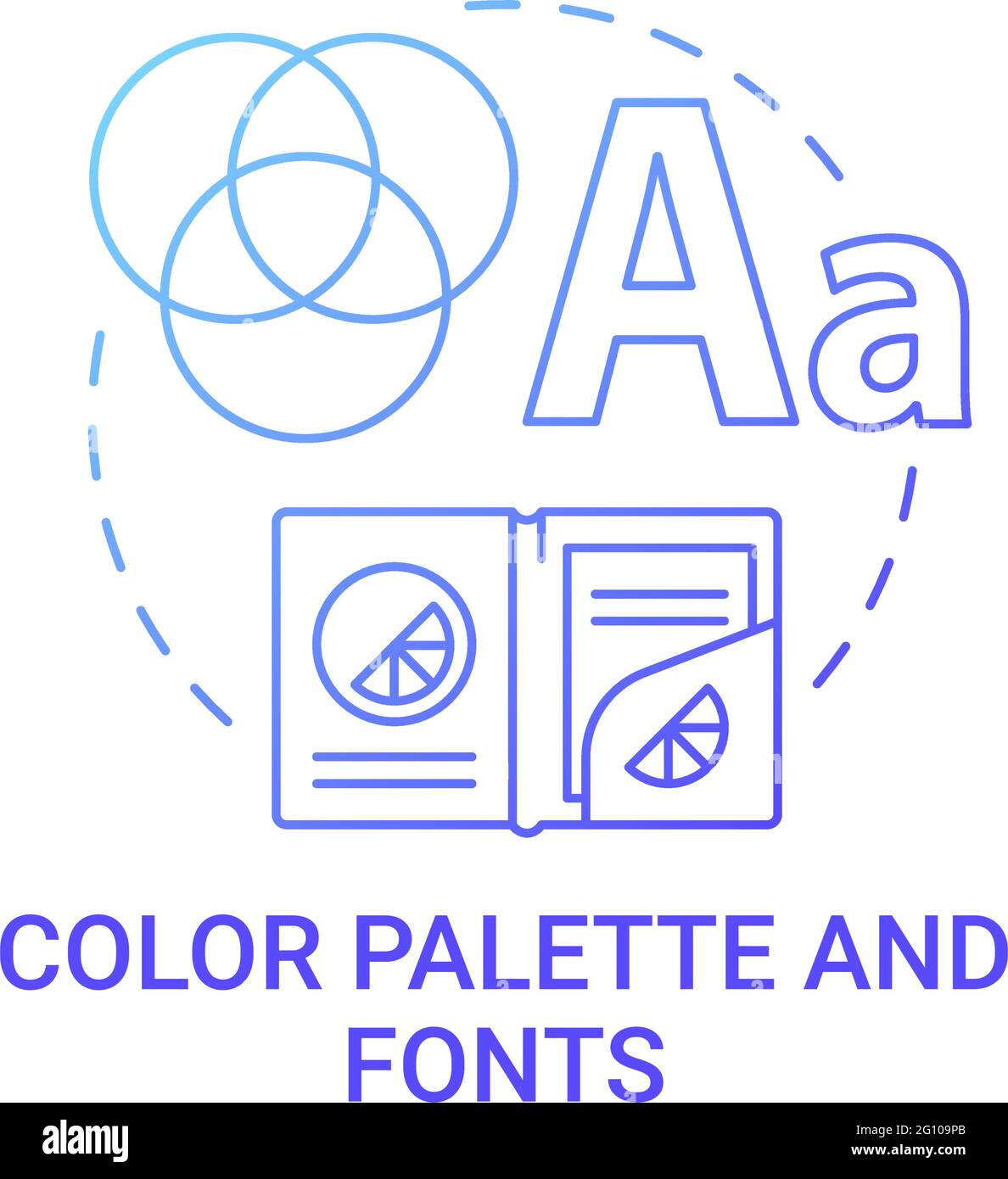 Color palette and fonts concept icon Stock Vector Image & Art Alamy