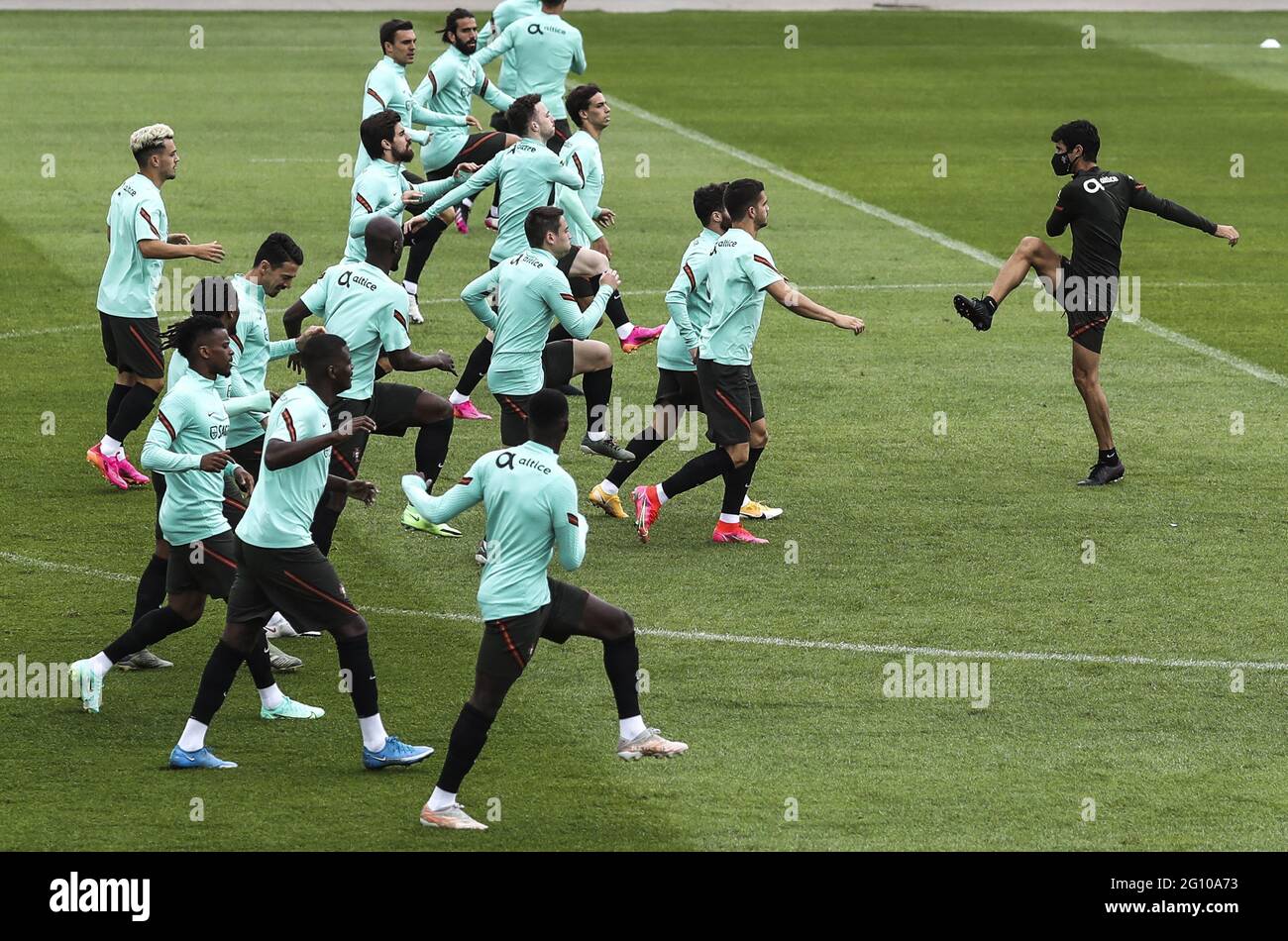 during a training session of the Portugal football team ...