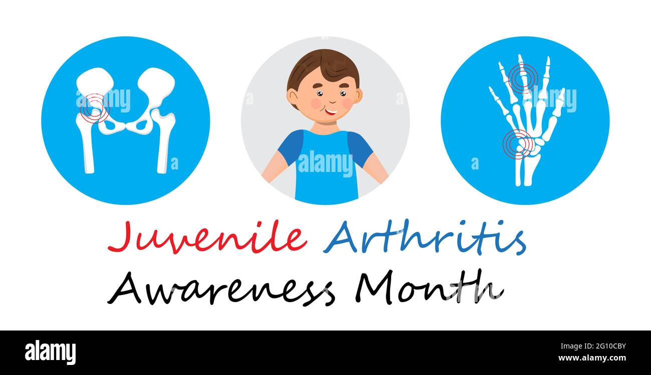 Juvenile arthritis awareness month concept vector. Rheumatoid arthritis