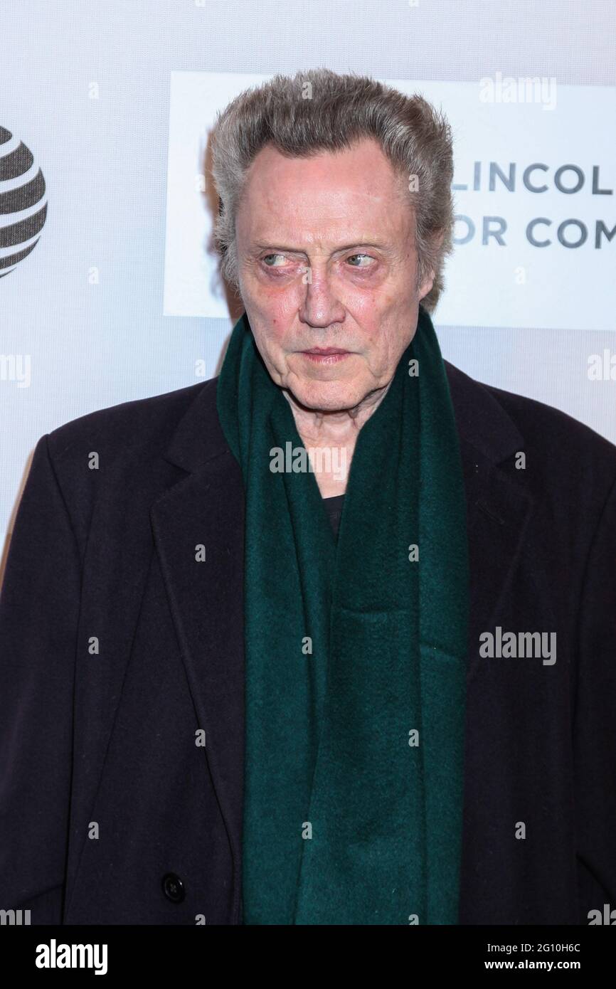 NEW YORK, NY - APRIL 16: Actor Christopher Walken  attend 'The Family Fang' Premiere - 2016 Tribeca Film Festival at John Zuccotti Theater at BMCC Stock Photo