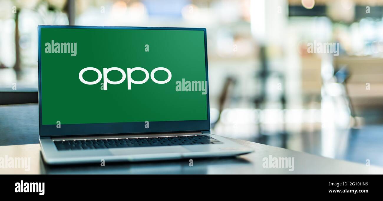 POZNAN, POL - MAY 1, 2021: Laptop computer displaying logo of Oppo, a  Chinese consumer electronics and mobile communications company  headquartered in Stock Photo - Alamy