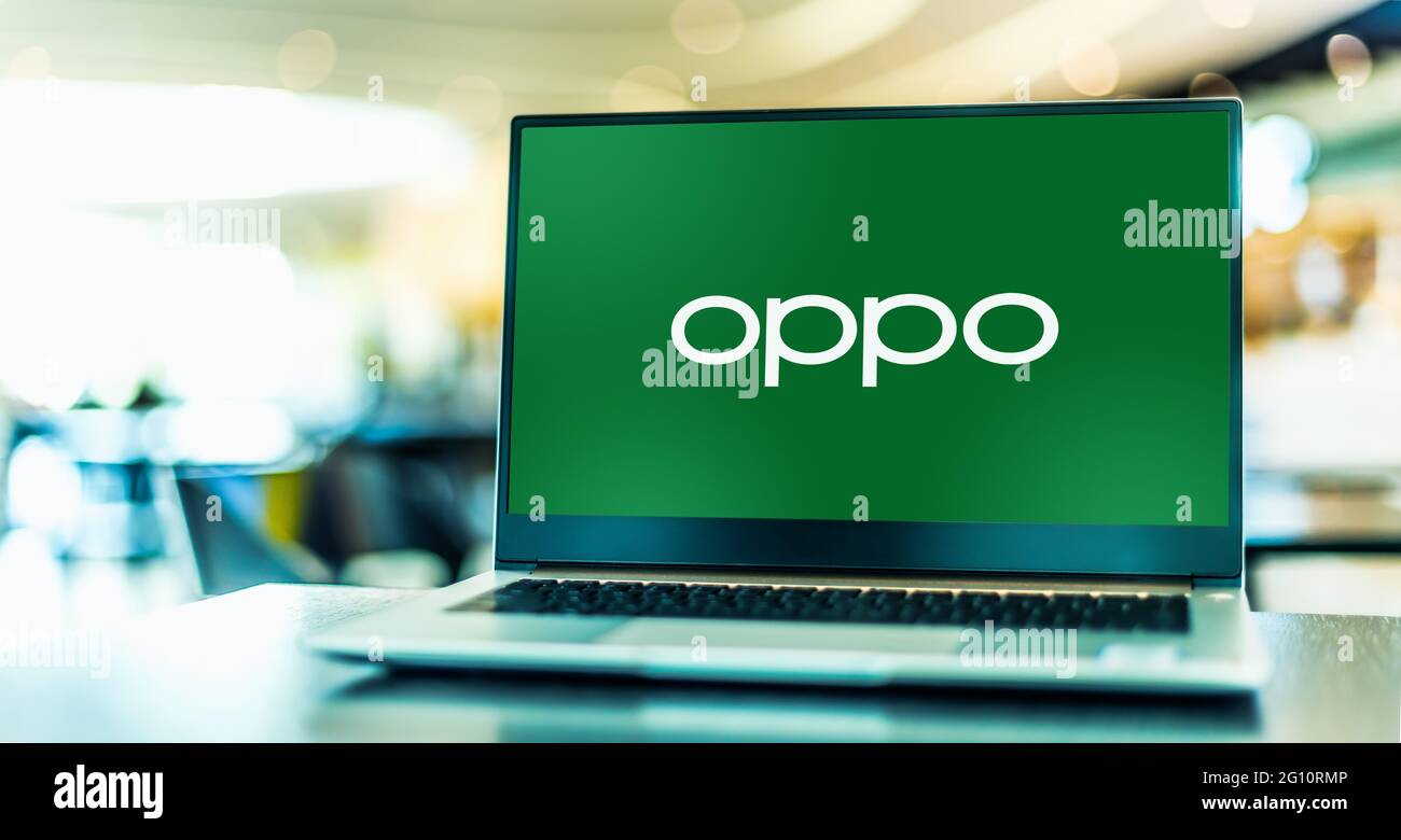POZNAN, POL - MAY 1, 2021: Laptop computer displaying logo of Oppo, a  Chinese consumer electronics and mobile communications company  headquartered in Stock Photo - Alamy