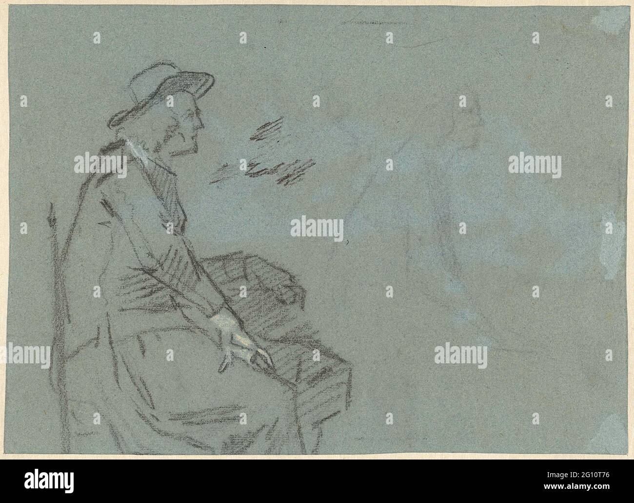 Two seated male figure studies hi-res stock photography and images - Alamy