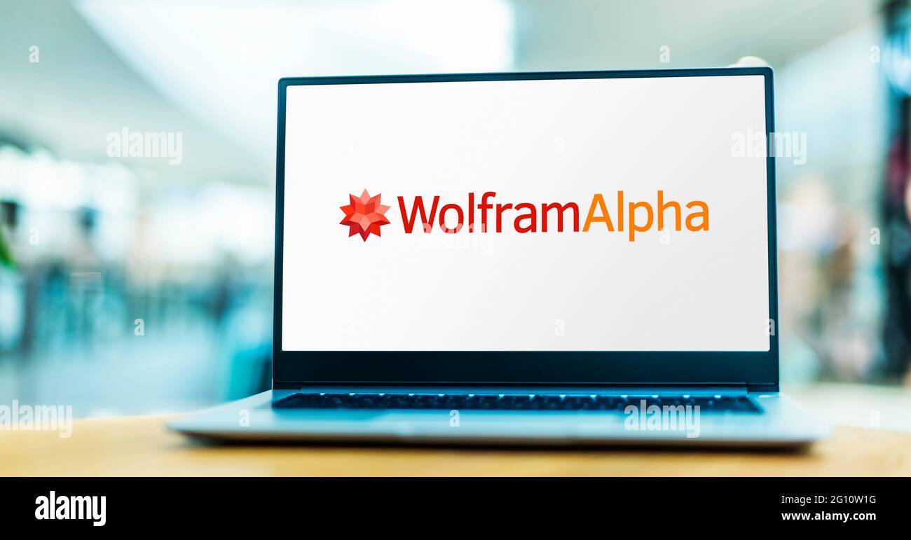 POZNAN, POL - MAY 1, 2021: Laptop computer displaying logo of