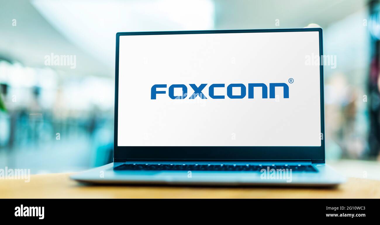 POZNAN, POL - MAY 1, 2021: Laptop computer displaying logo of Foxconn, an  electronics contract manufacturer with its headquarters in Tucheng, New  Taip Stock Photo - Alamy