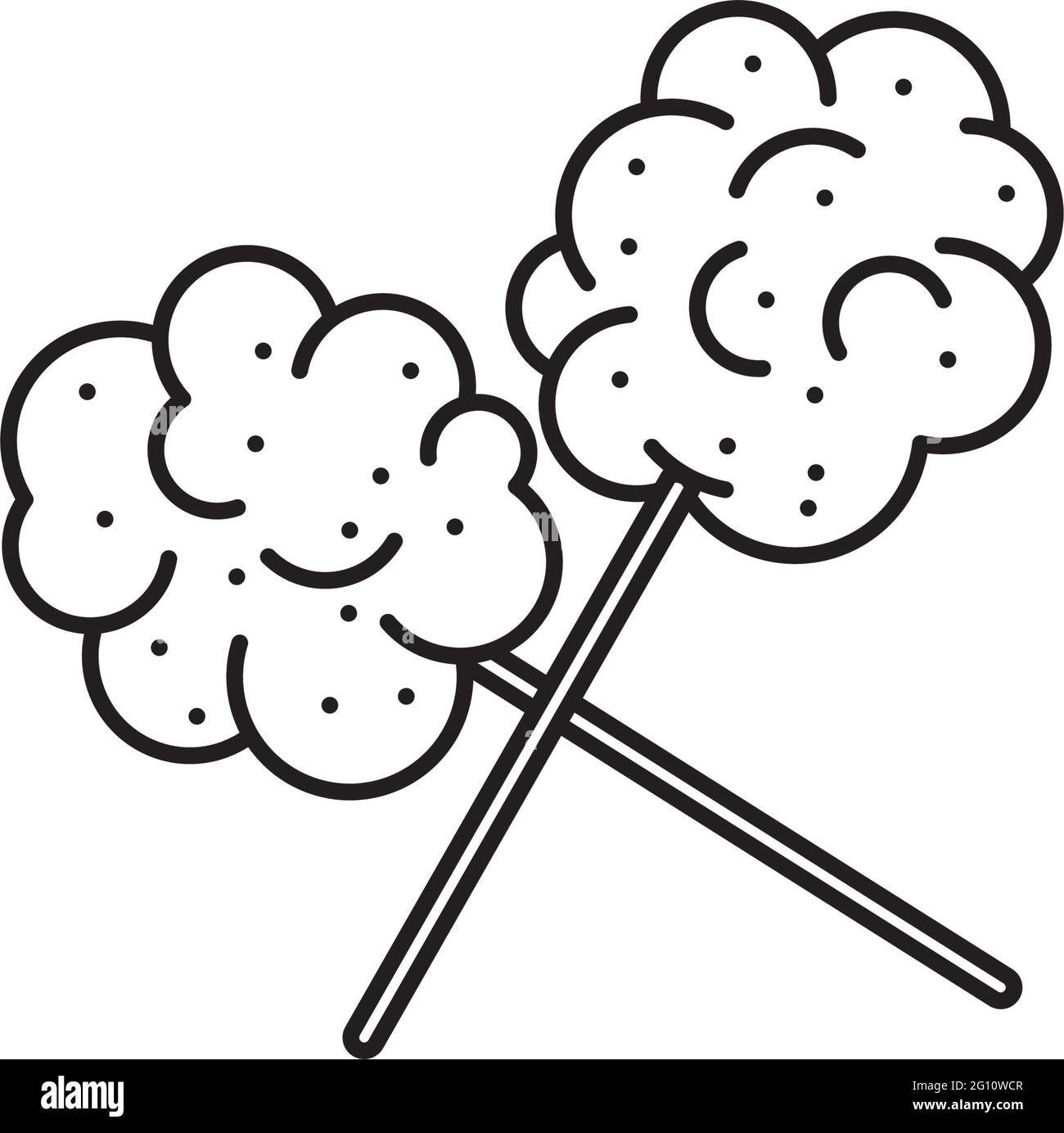 Cotton Candy Clipart Black And White