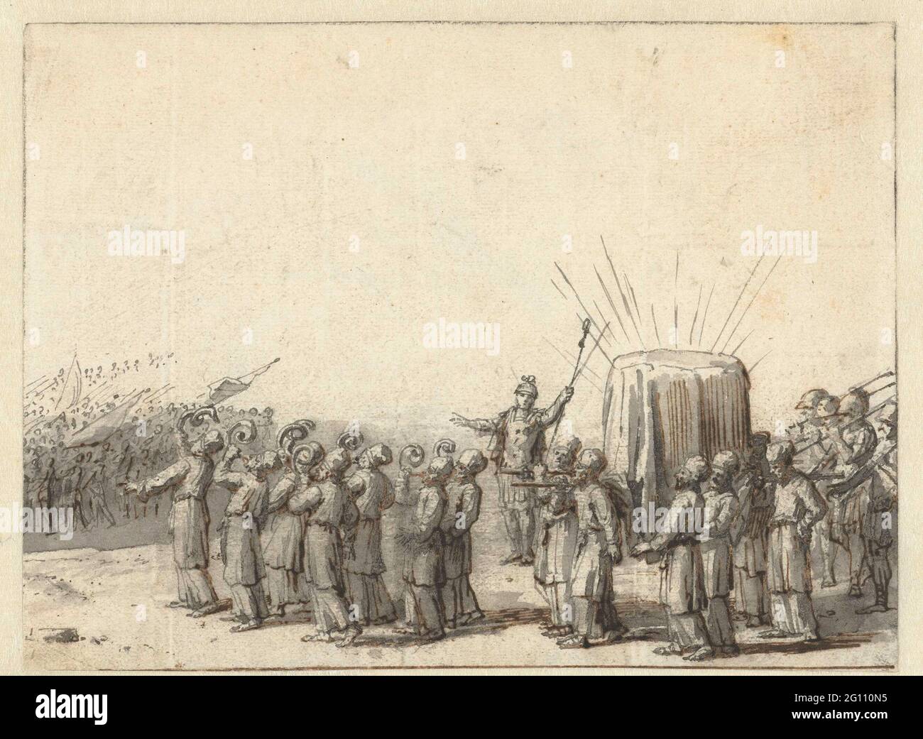 Procession with the ark of the covenant. Possible design for a print ...