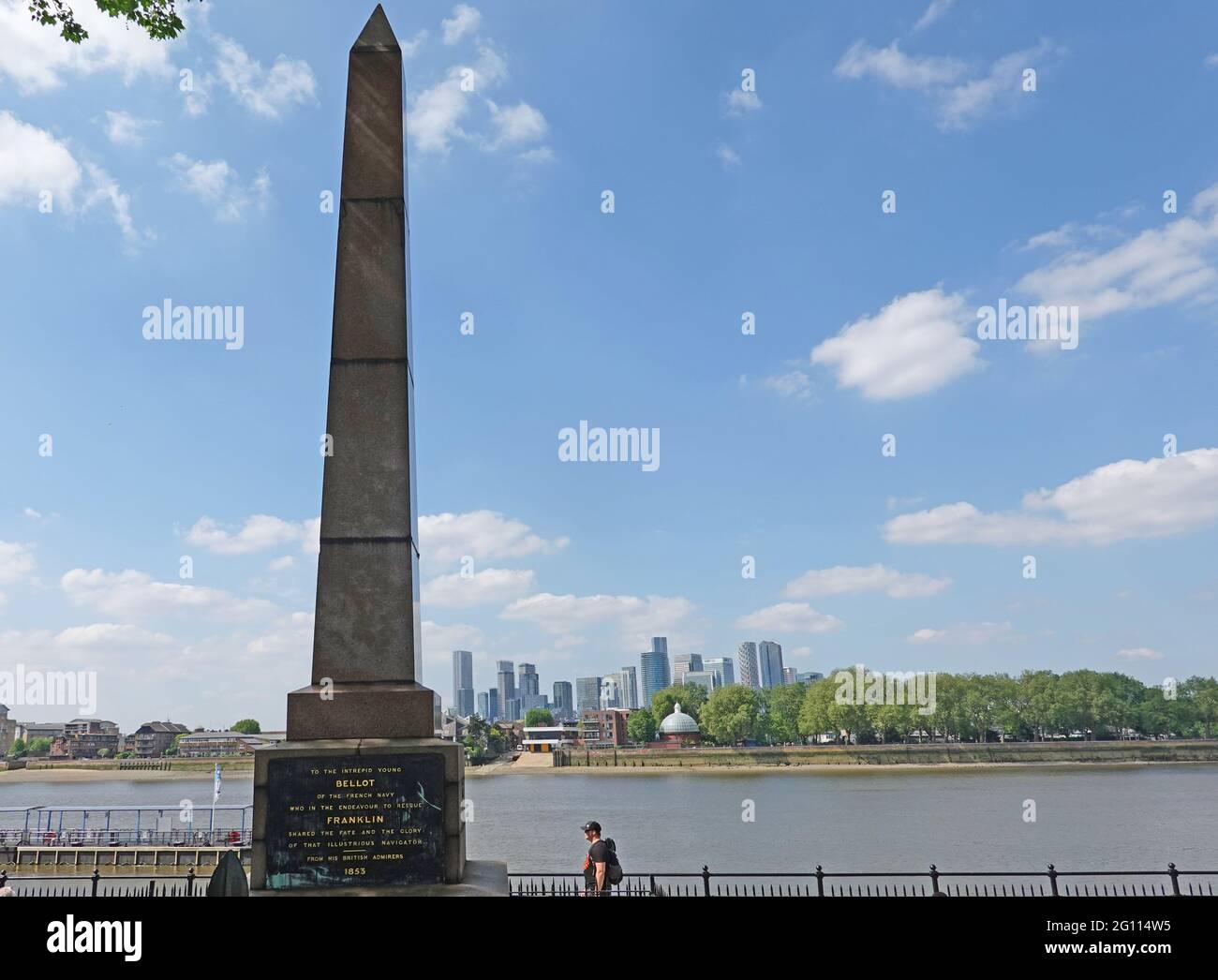 The Bellot Memorial, Greenwich, London. Sir John Franklin, the Arctic explorer and Royal Navy officer was a 19th century experienced Arctic explorer Stock Photo