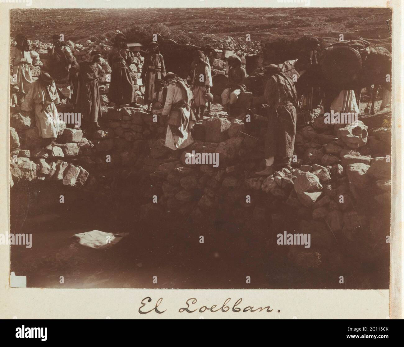 People and animals at the El Loeban, Israel, Israel; [Source] El ...