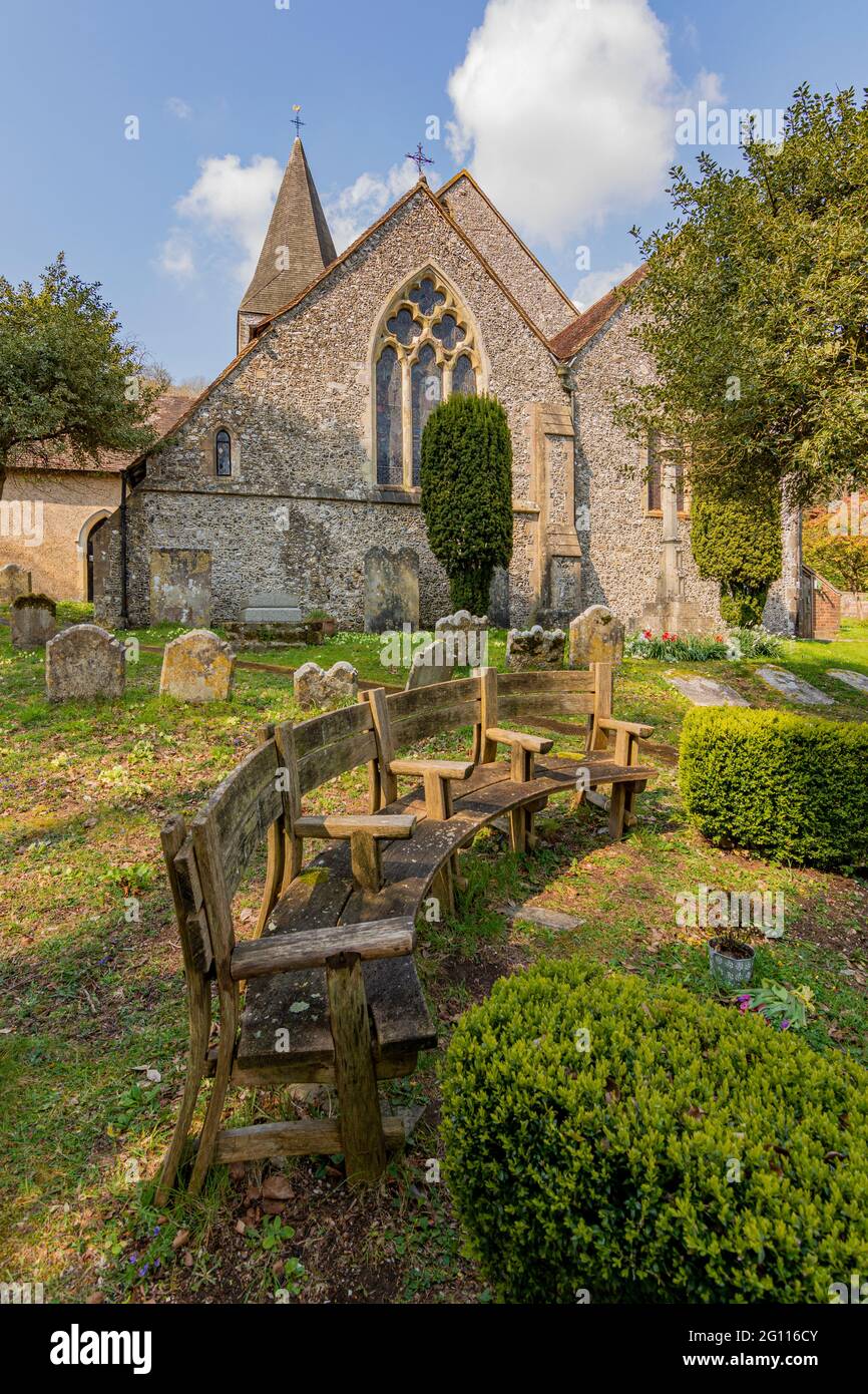 St. John the Baptist Church, Findon, West Sussex, England, UK. Stock Photo