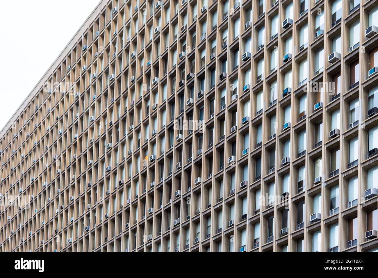 Office complex with air conditioners, New York City, New York Stock
