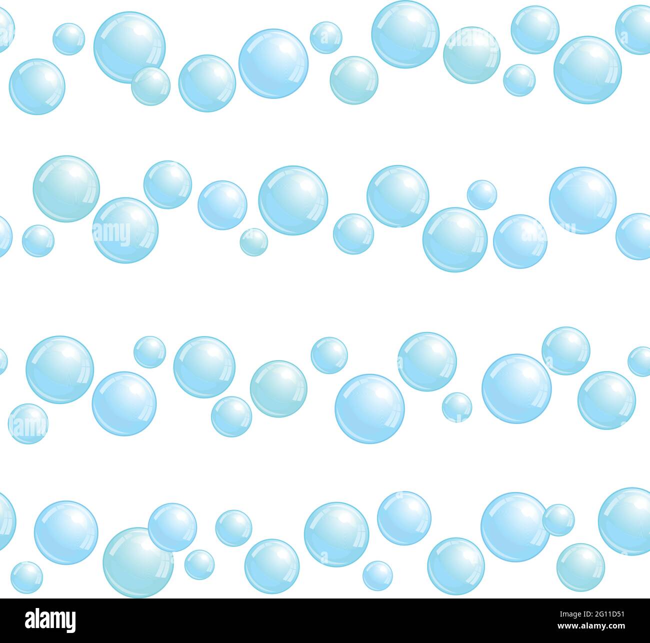 Horizontal seamless soap bubble stripes, lines with realistic water ...
