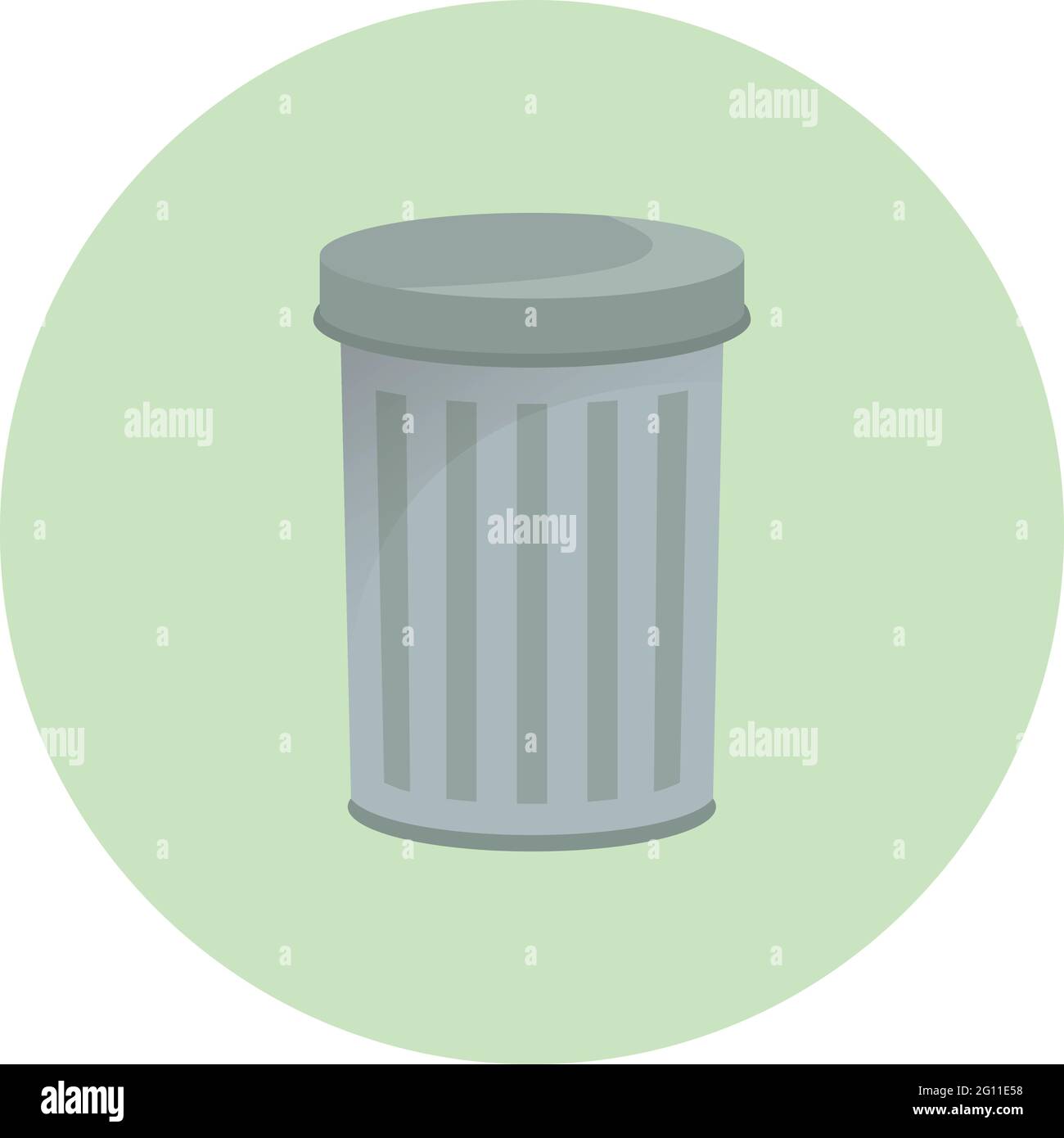 Trash container icon, waste container, recycling bin, dustbin, simple