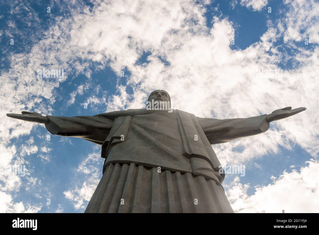 RIO DE JANEIRO, BRAZIL - JAN 28, 2015: Christ the Reedemer statue, Corcovado, Rio de Janeiro, Brazil Stock Photo