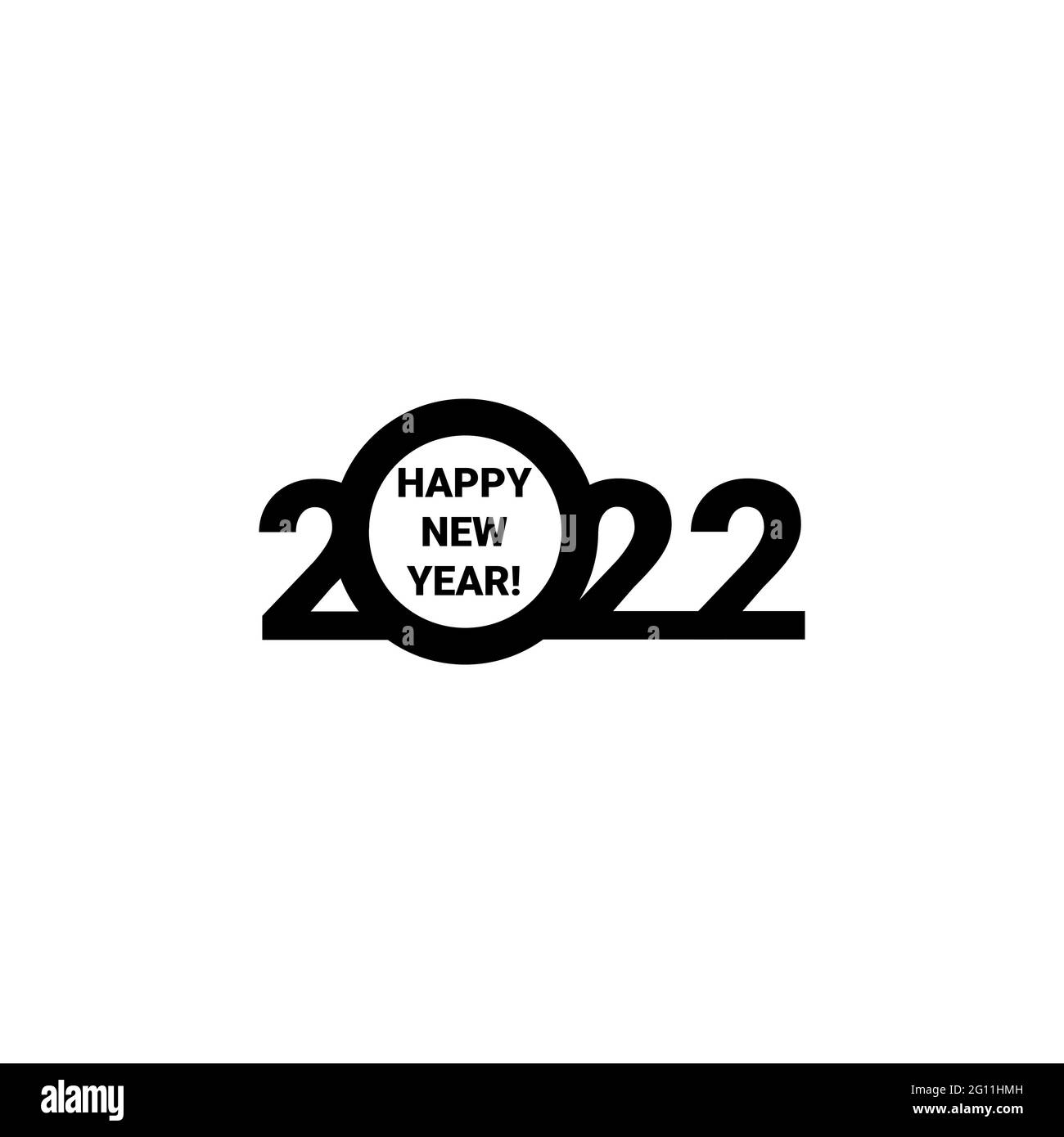 Happy New Year 2022 text design. Cover of business diary for 2022 with  wishes. Brochure design template, card, banner. Isolated on white background.  Y Stock Vector Image & Art - Alamy