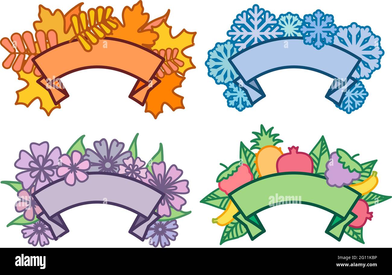 Spring summer autumn winter vector vectors hi-res stock photography and ...