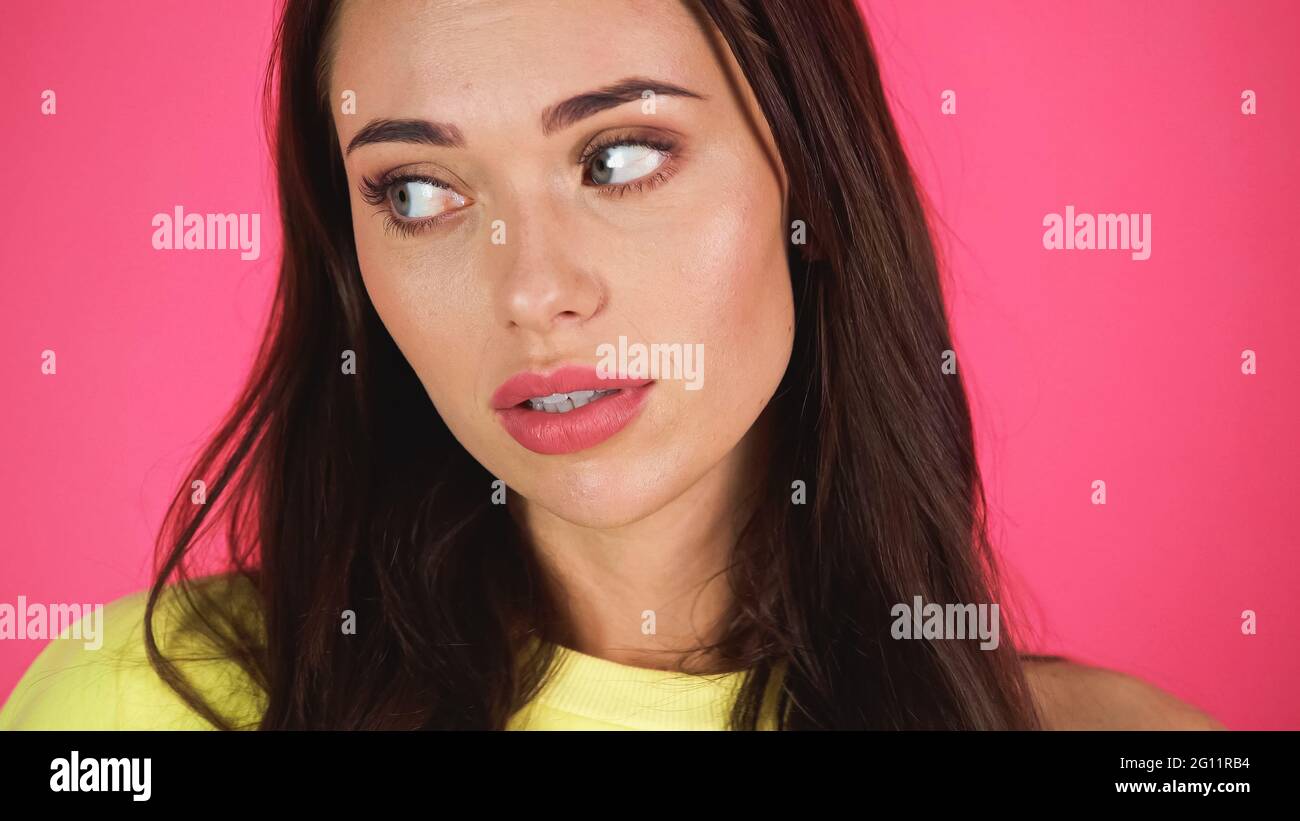 Happy sad portrait pretty woman hi-res stock photography and images - Alamy