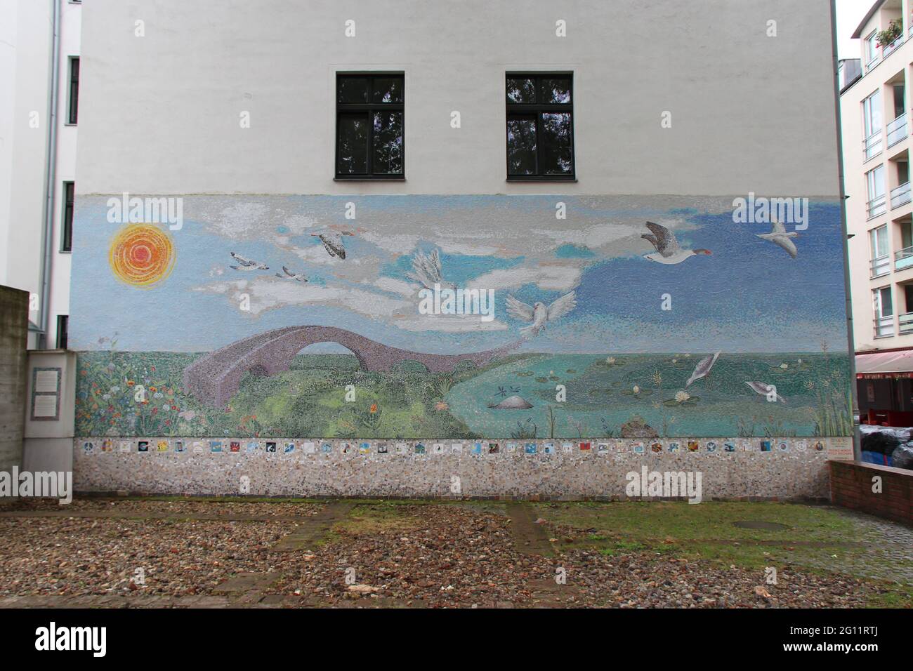 mosaic on the facade of a building in berlin (germany Stock Photo - Alamy