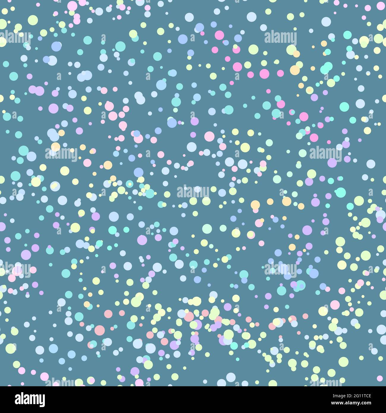 Seamless pattern with dots, colorful confetti on dark background, naive ...