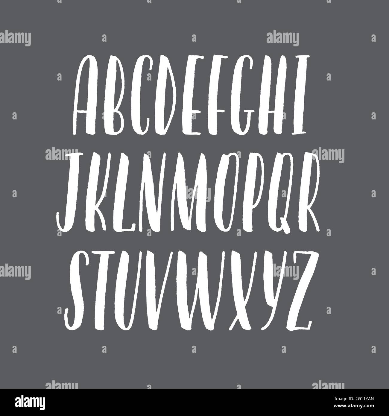 black and white hand lettering alphabet design Stock Vector Image & Art -  Alamy