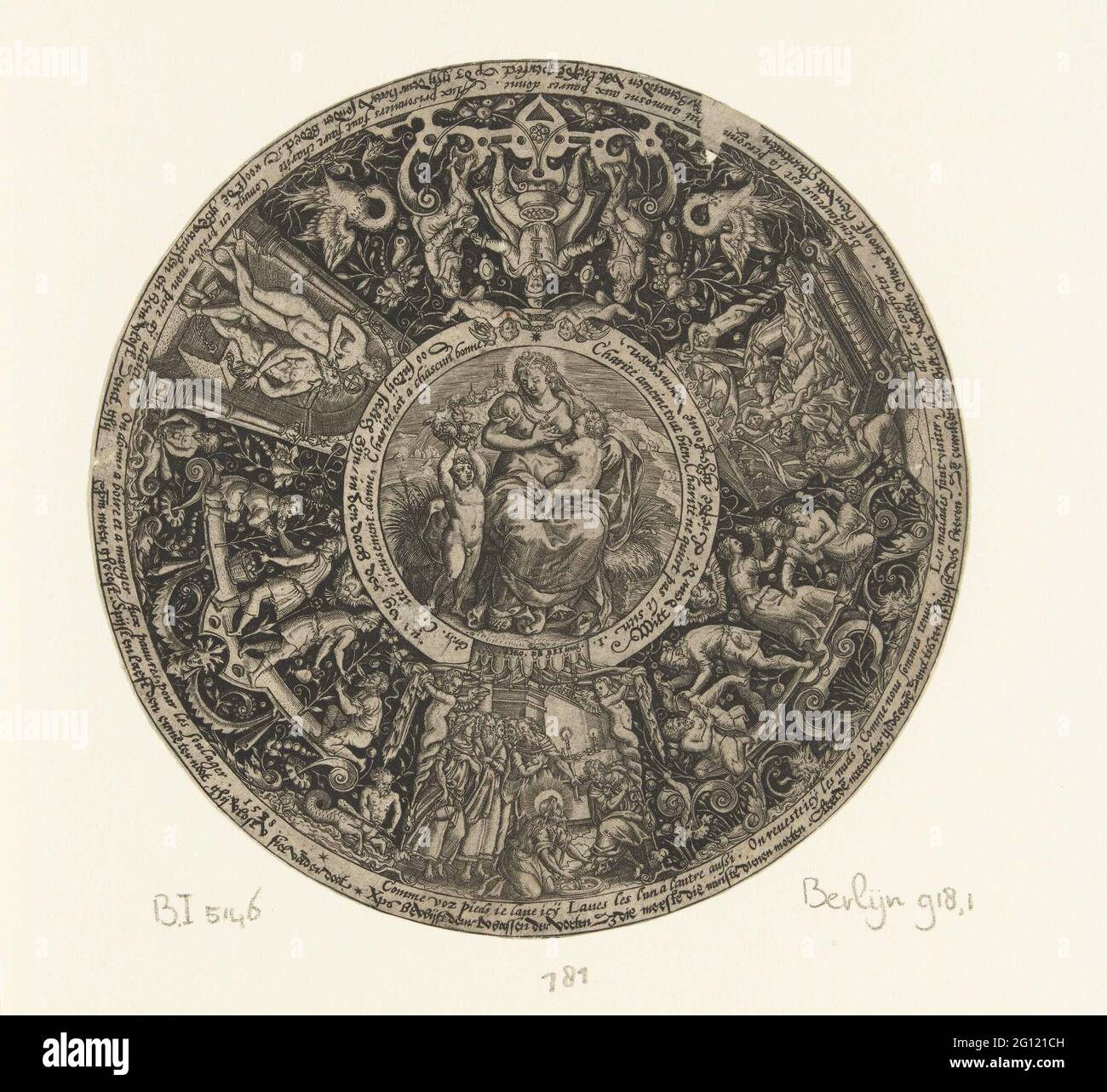 Medallion with Caritas; Then want the love () / Charité Medallion with Caritas; Then want the love () / Charité