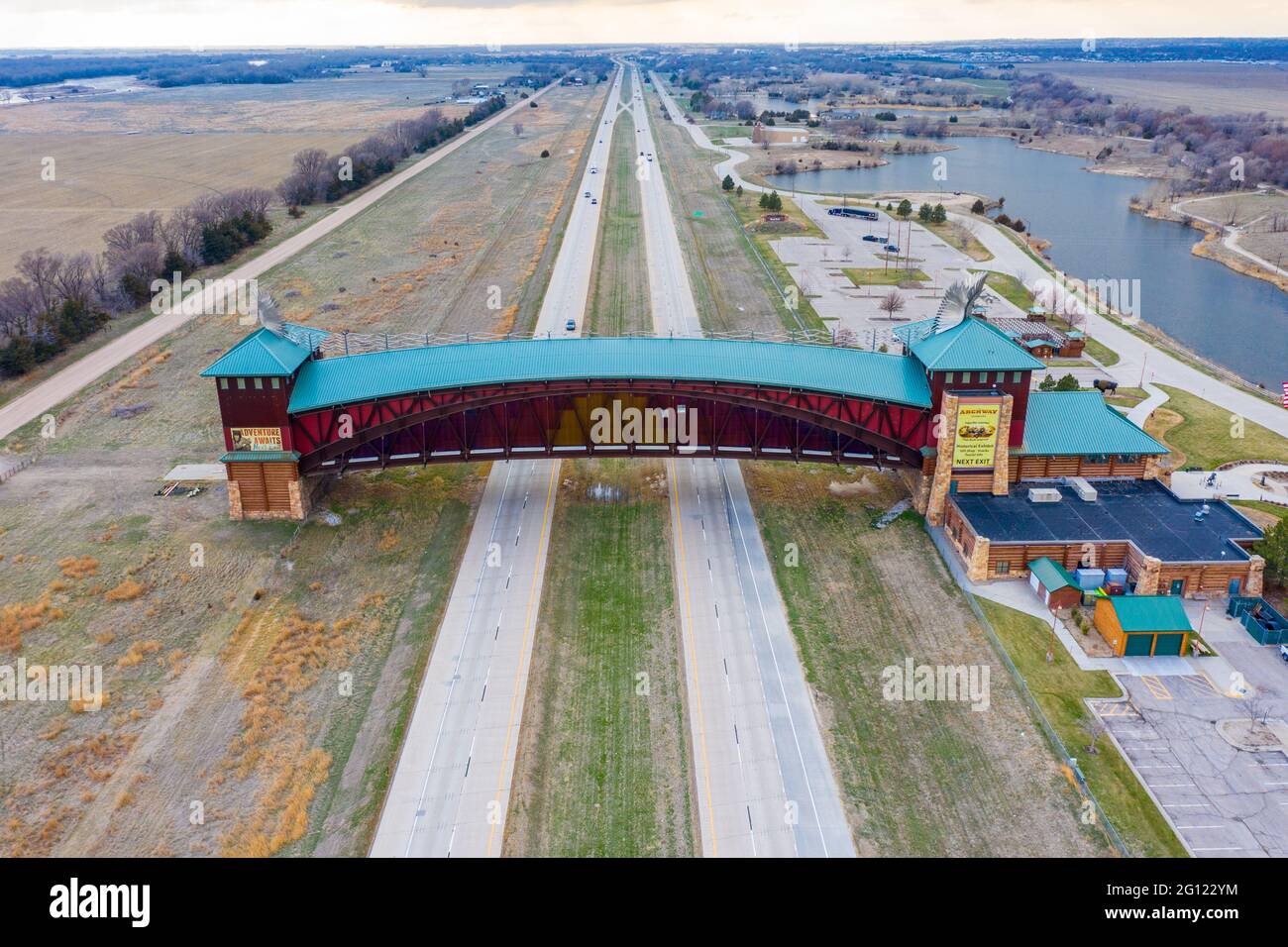 Great Platte River Road Archway Monument, The Archway, Kearney, Nebraska, USA Stock Photo