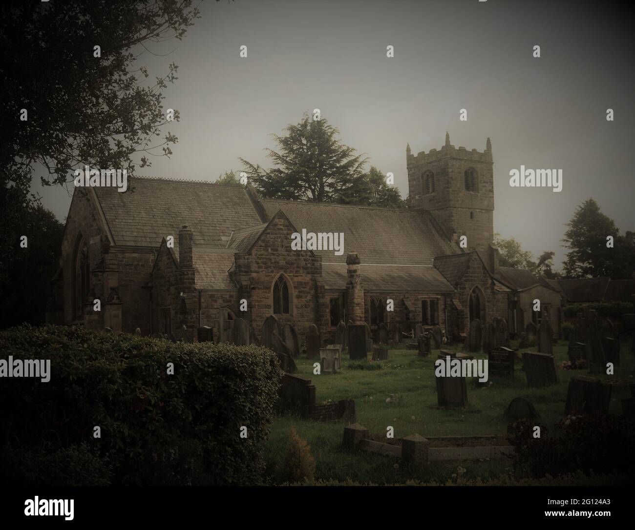 All Saints Church and cemetery, Mickleover, Derbyshire, UK Stock Photo