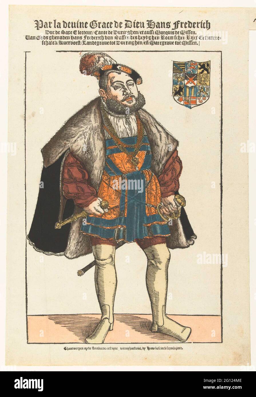 Portrait of Johan Frederik van Saxen. Johan Frederik, Keurvorst van ...