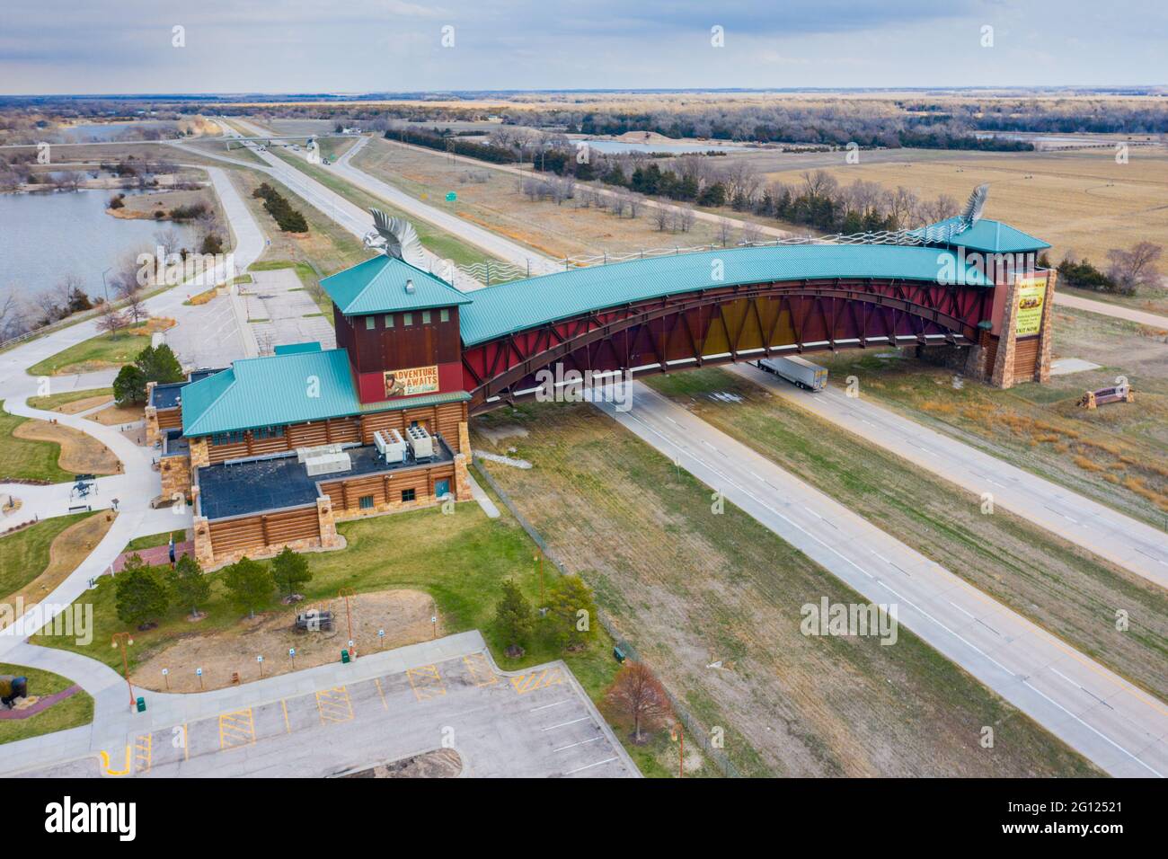 Great Platte River Road Archway Monument, The Archway, Kearney, Nebraska, USA Stock Photo