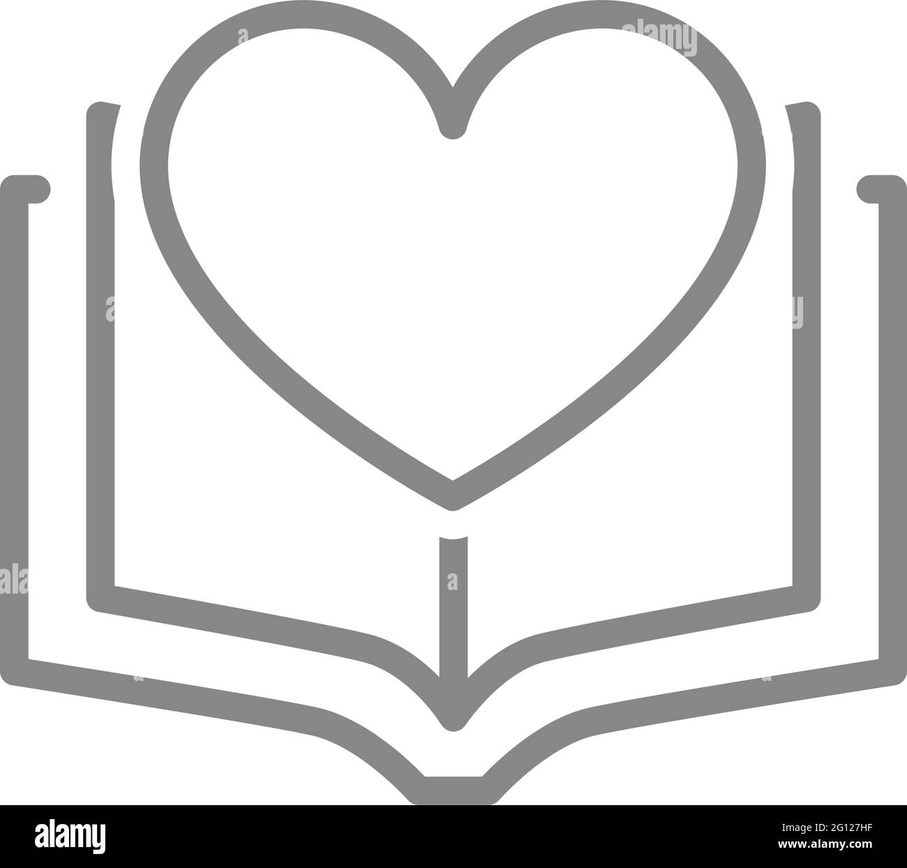 open books clipart black and white heart