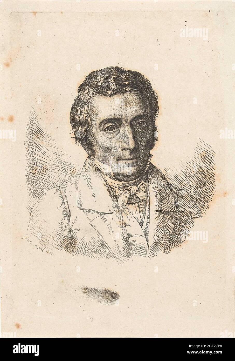 Self-portrait of Frédéric Théodore Faber Stock Photo - Alamy