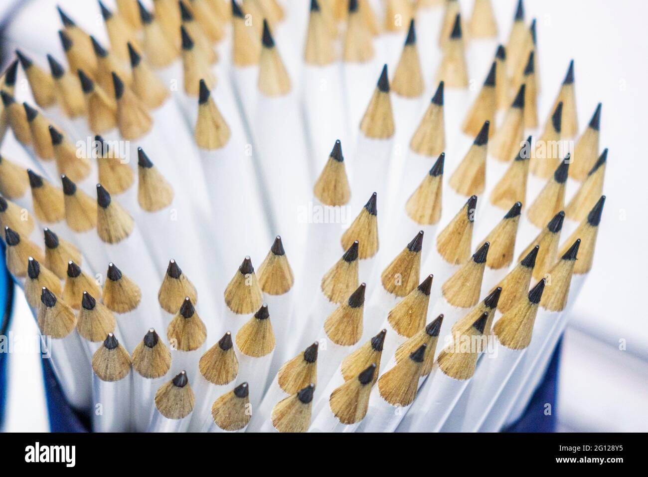 Argentina Buenos Aires sharpened pencil display circular tips Stock Photo