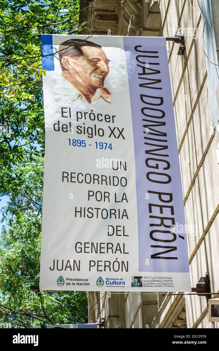 Argentina Buenos Aires Recoleta Instituto Nacional Juan Domingo Peron national institute President politician museum iconic controversial political fi Stock Photo