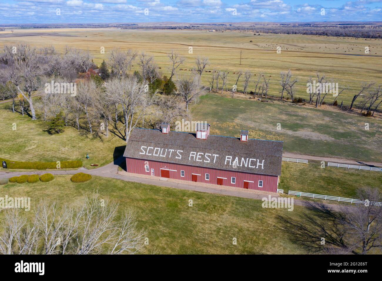Scout's Rest Ranch, Buffalo Bill Ranch State Park, North Platte, Nebraska Stock Photo
