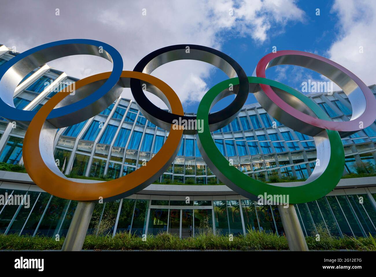 Olympic committee headquarters in Lausanne, Switzerland Stock Photo