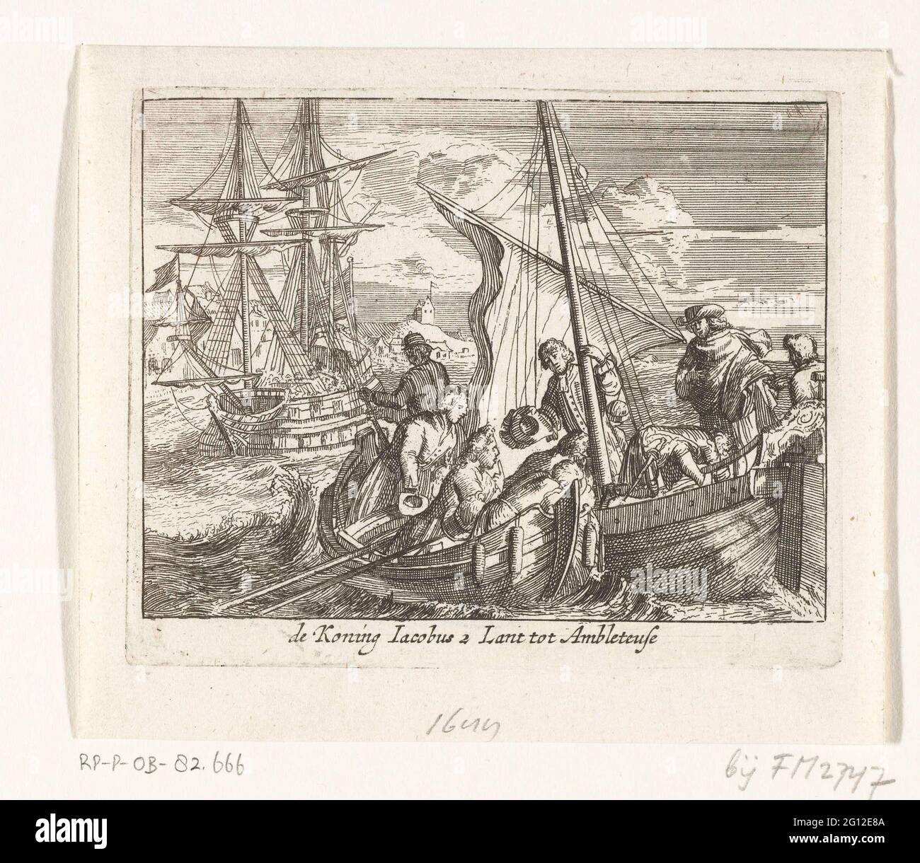 Jacobus Ii Arrival of King Jacobus II in France, 1689; The King James 2 Lant to ...
