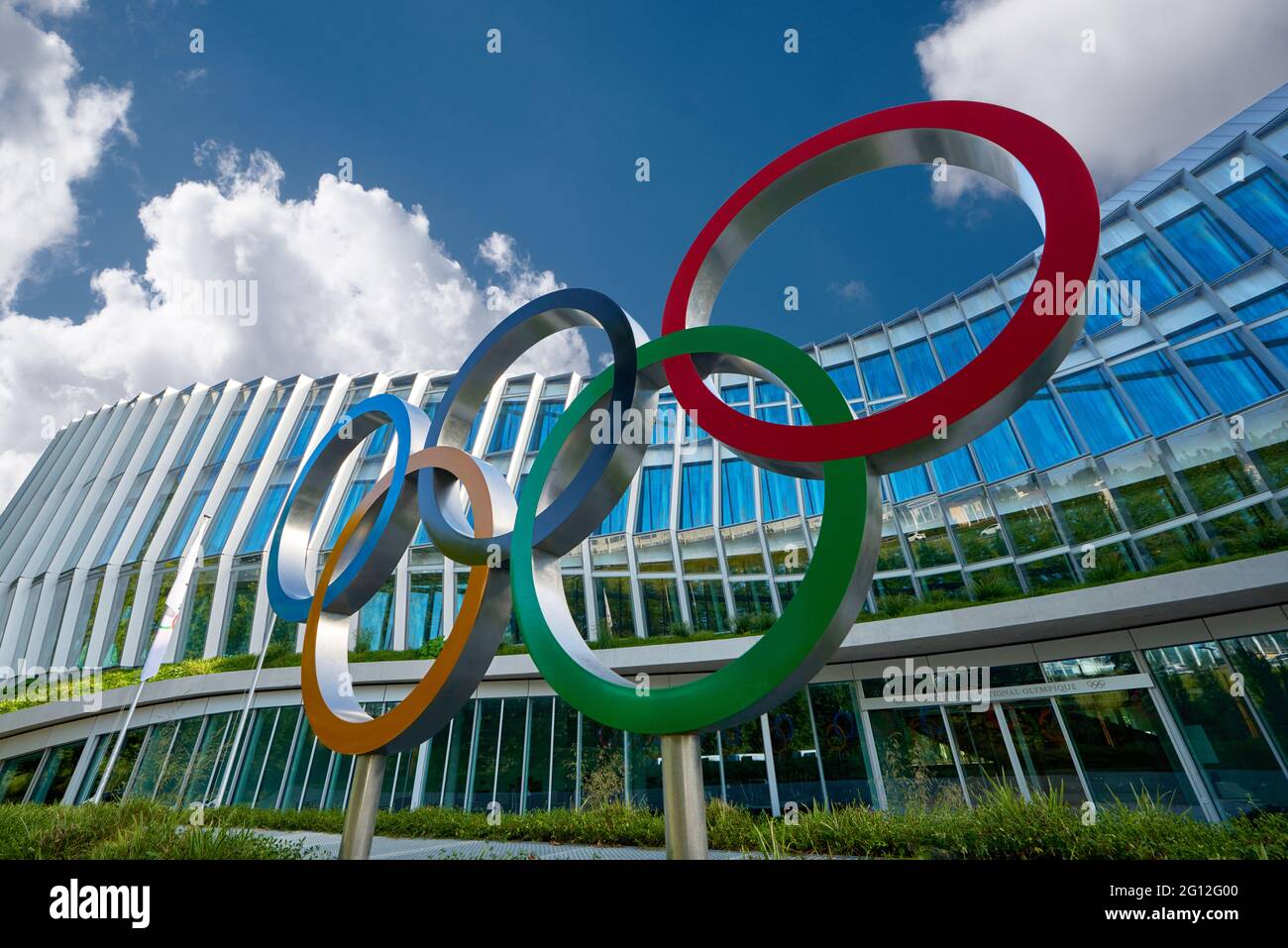 Olympic committee headquarters in Lausanne, Switzerland Stock Photo