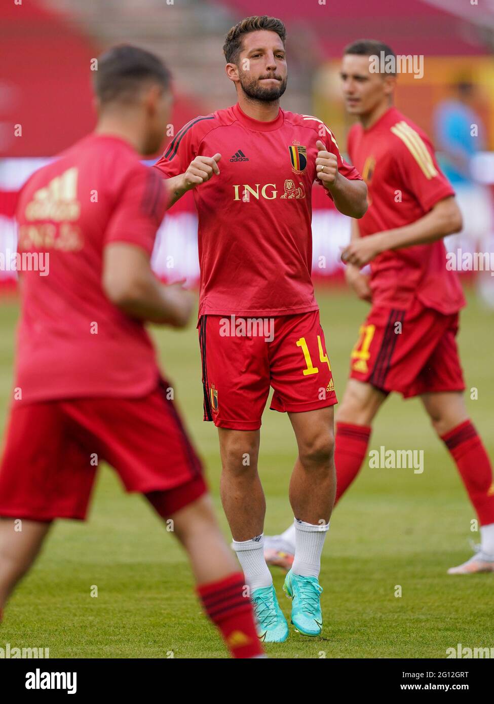 BRUSSEL, BELGIUM - JUNE 3: Dries Mertens of Belgium during the International Friendly match between Belgium and Greece at King Baudouin Stadium on Jun Stock Photo