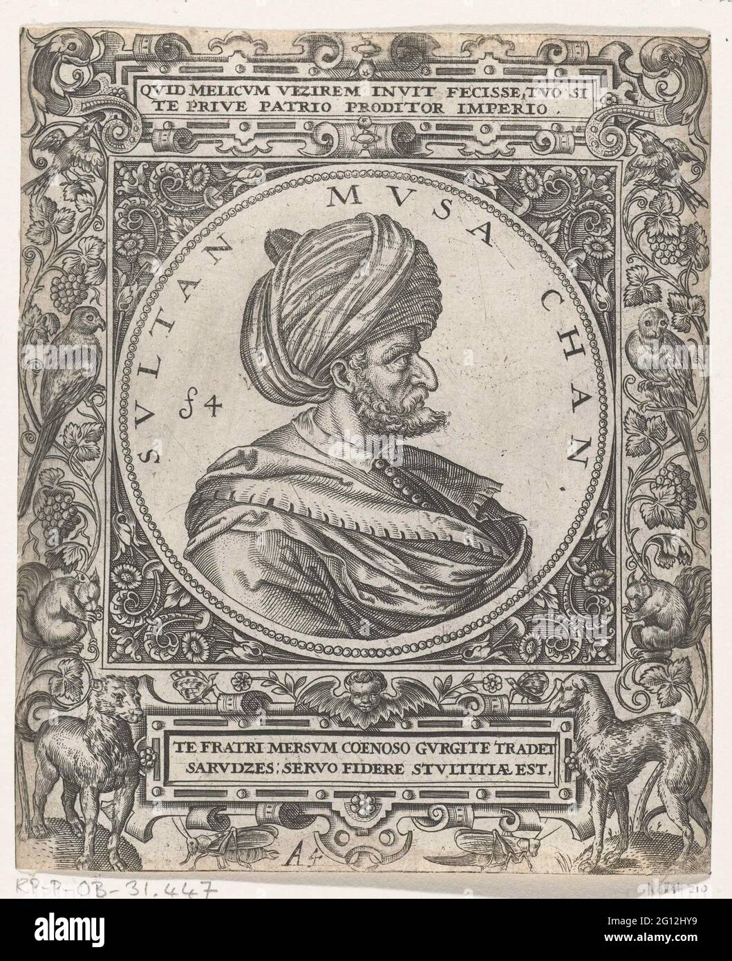 Portrait of the Sultan Musa Khan; MVSA CHAN; Vitae et icones Sultanorum ...