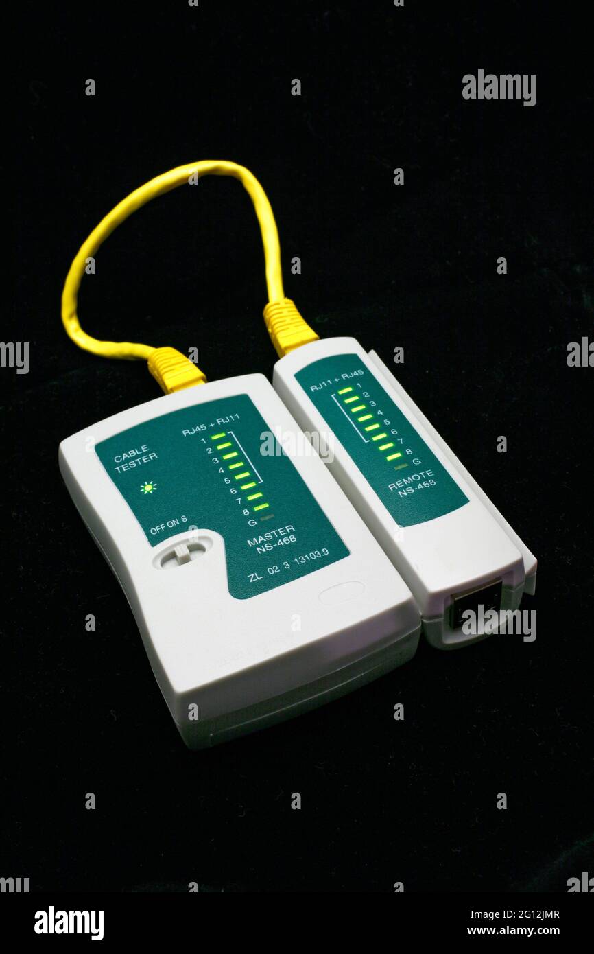 Network cable tester Stock Photo Alamy