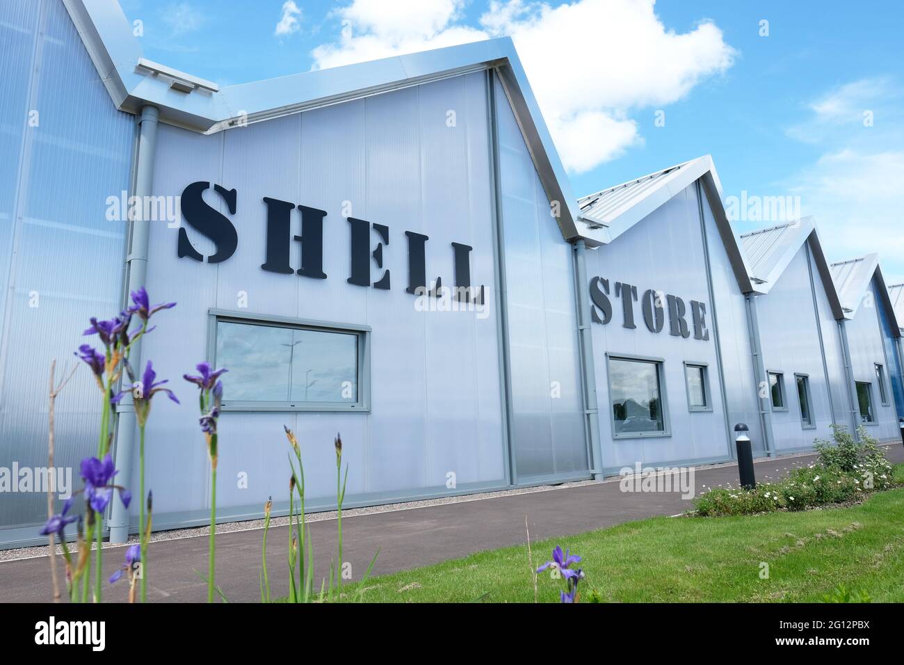 Rotherwas, Hereford, Herefordshire, UK – Friday 4th June 2021 – The Shell Store a former First World War building used to produce artillery shells at the Rotherwas munitions factory opened today after a £7.3m refurbishment of the derelict World War 1 building has now established more than 2,100 sq metres of employment space. The 25 business units are forecast to generate around 128 new jobs by 2023, rising to more than 450 by 2031.  Photo Steven May / Alamy Live News Stock Photo