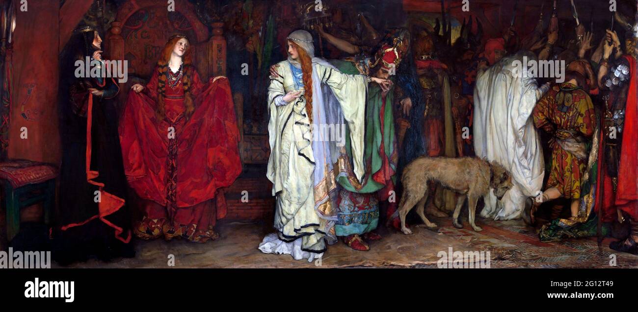 'King Lear,' Act I, Scene I by Edwin Austin Abbey (1852-1911), oil on canvas, 1898 Stock Photo